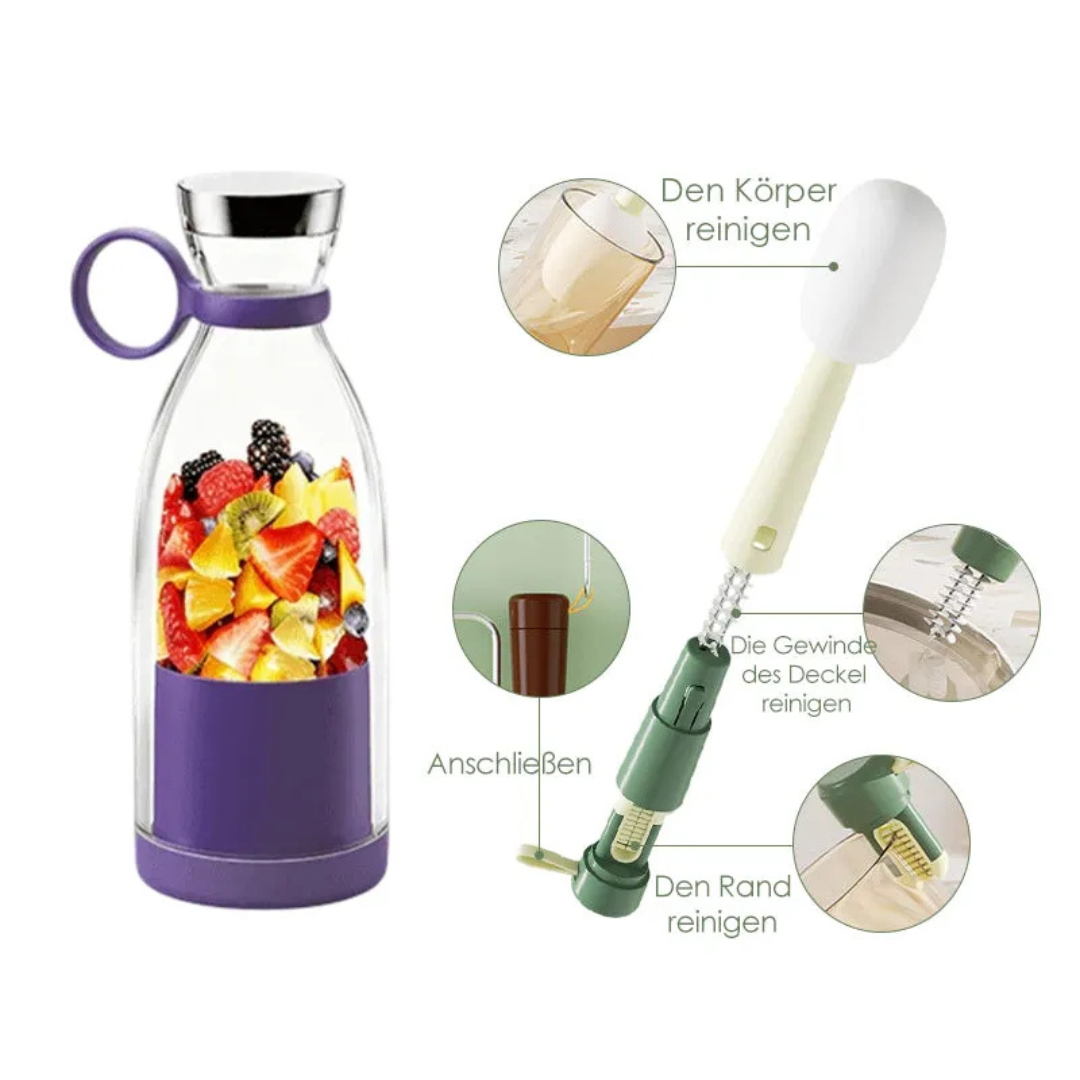 USB Rechargeable Personal Blender 17 oz Bottle for Protein Shakes Smoothies Juice Mixing On-The-Go Fitness Travel Home Office Workout
