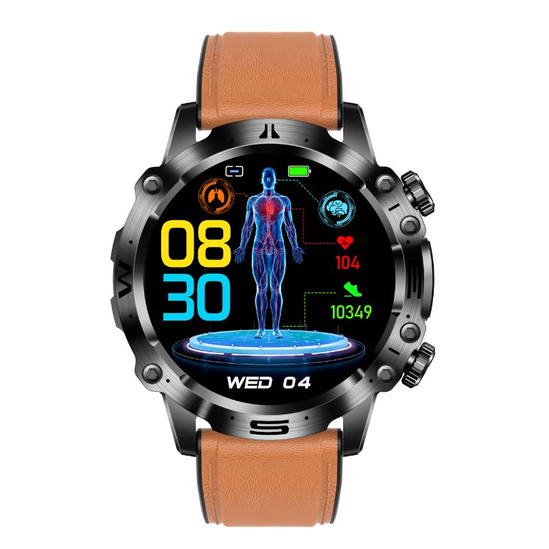 HealthTrack | Smartwatch with ECG, Blood Sugar & Pressure Monitoring | Sleek Design for Fitness Tracking