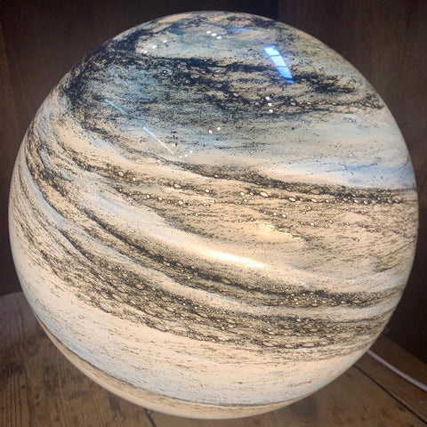 3D Lunar Sphere Desk Lamp with Remote Control 16 Color LED Orb Light for Bedroom Nightstand Living Room Home Decor Gift