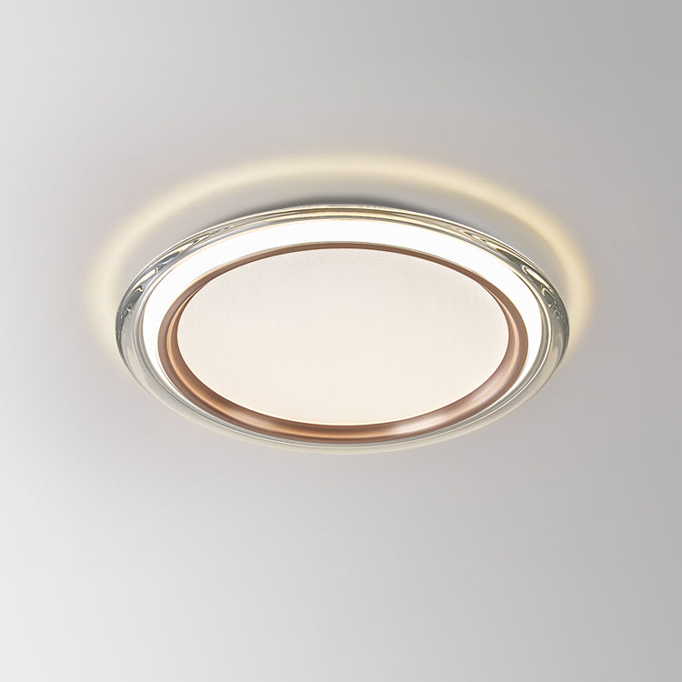 Flush Mount LED Ceiling Light 14 Inch Round Hardwired Fixture for Bedroom Low Profile 2700K 25 Watts Acrylic Diffuser Contemporary Home Ligh