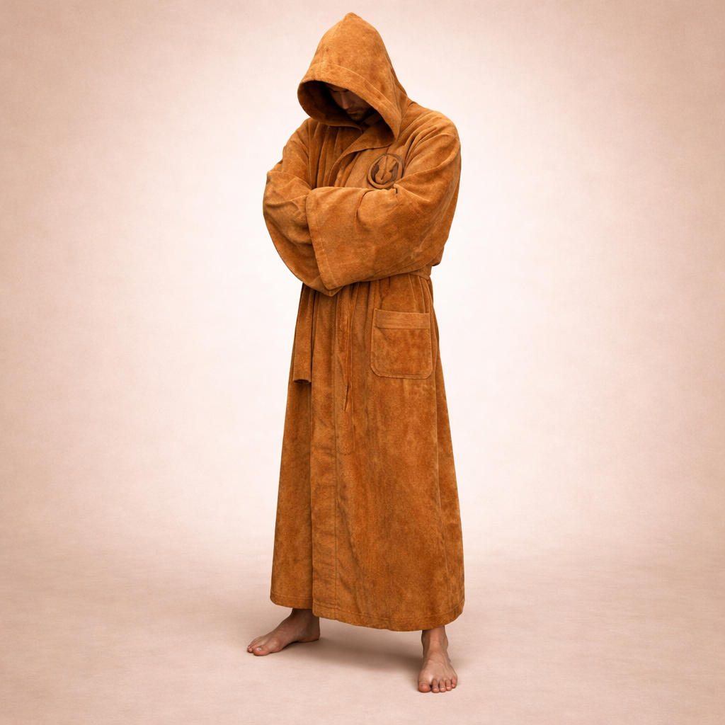 Galactic Comfort | Star Wars Inspired Bathrobe with Hood & Plush Fabric | Cozy Dressing Gown for Ultimate Relaxation