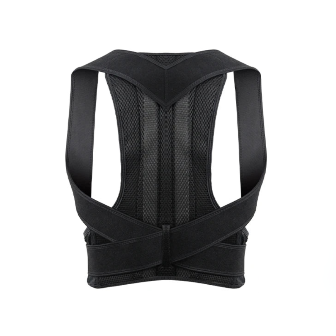 Adjustable Upper Back Straightener with Shoulder Straps for Alignment and Lumbar Relief – Unisex Posture Corrector with Breathable Mesh