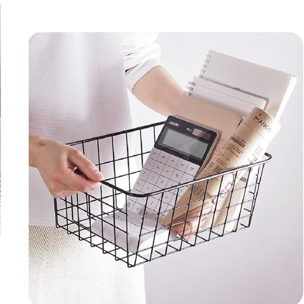 Daxon Storage Basket - Durable Iron, Compact Design