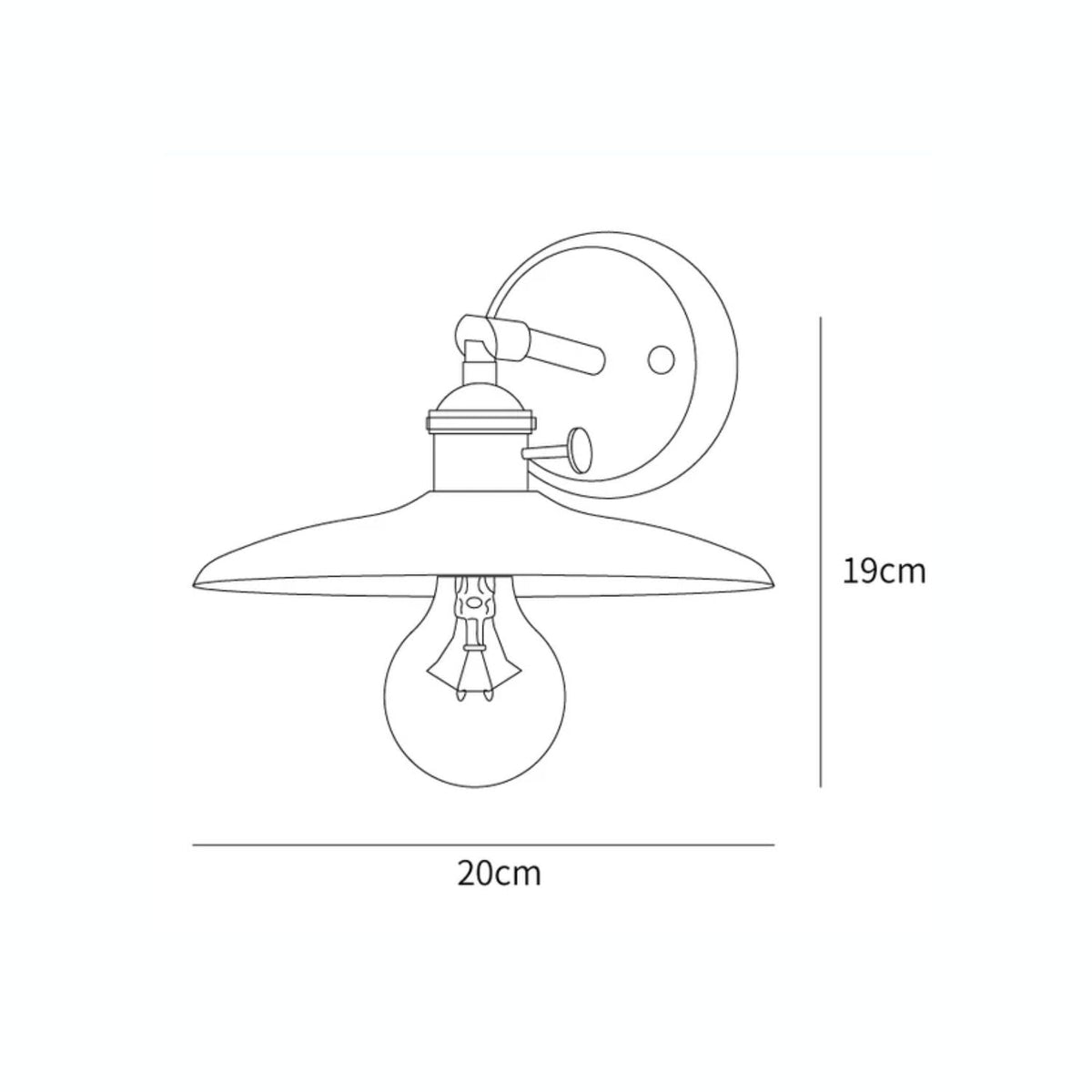 Rounded Wood & Metal Wall Sconce E27 Socket 8 Inch Minimal Accent Light for Bedroom Entryway Foyer Hallway Modern Organic Fixture Indoor Har