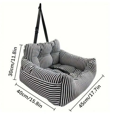 Pawssenger | Travel Pet Seat with Non-Slip Base & Adjustable Straps | Comfortable and Safe Travel Solution for Pets