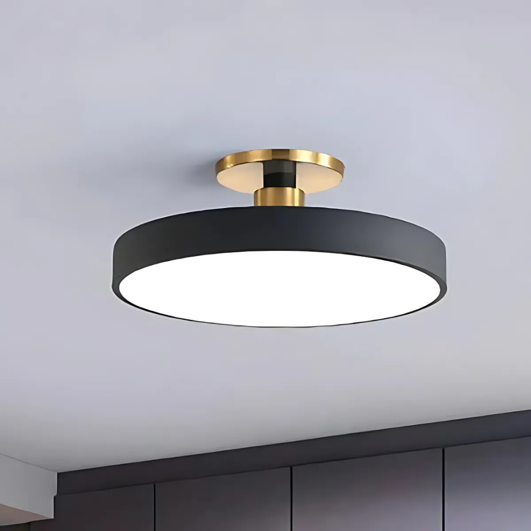 Modern Minimalist | Flush Mount Ceiling Light with Dimmable LED | Scandinavian Design for Cozy Atmosphere