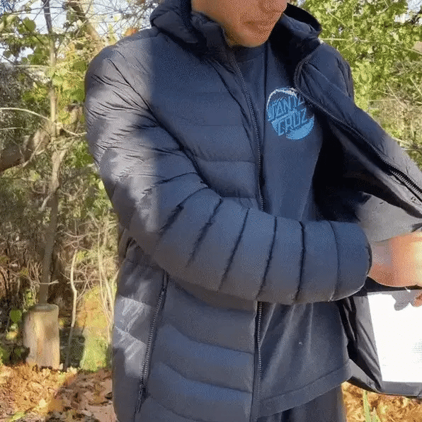 Heated Jacket USB-Powered Power Bank Pocket Water-Resistant