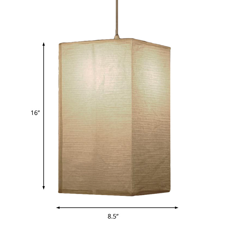 Japanese Paper Lantern Pendant Light White Round Ceiling Fixture for Dining Room Bedroom Kitchen Island Hanging Lamp E26 Base Modern Asian