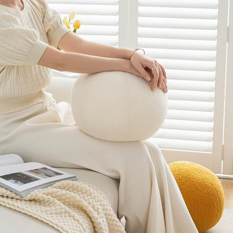 Polo Ball Cushion - Boucle Fabric, Playful Design