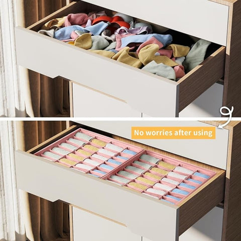 Folio Organizer Box - Breathable Fabric, 24 Compartments