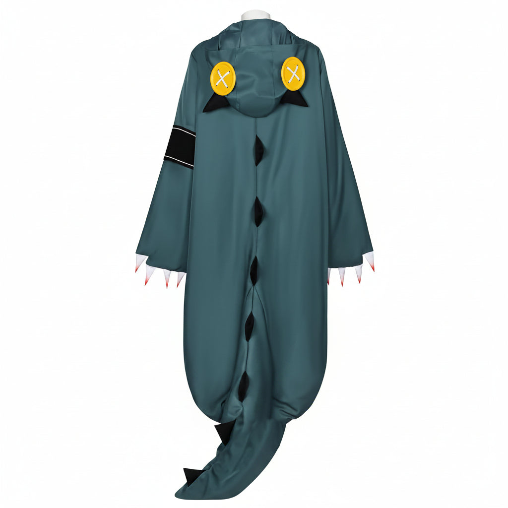 Dinosaur Costume | Adult Jumpsuit with Wig & Shoe Covers | Fun Cosplay Outfit for Halloween