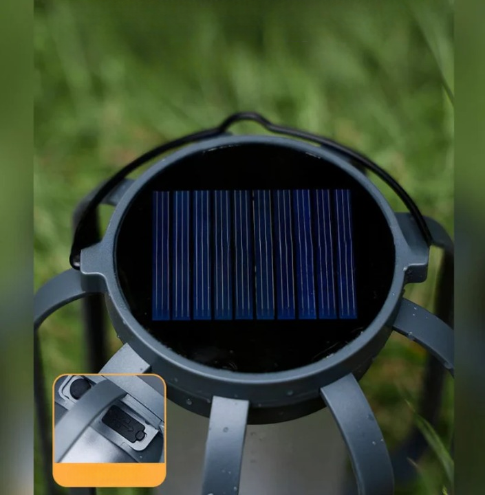 Rechargeable Flickering Flame Lantern for Outdoor Spaces — Cordless LED Pathway Light with Auto Dusk Sensor & Braided Handle for Patio, Deck