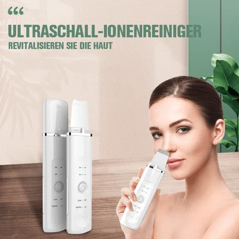 Ultrasonic Skin Scrubber Stainless Steel Spatula & Ion Therapy
