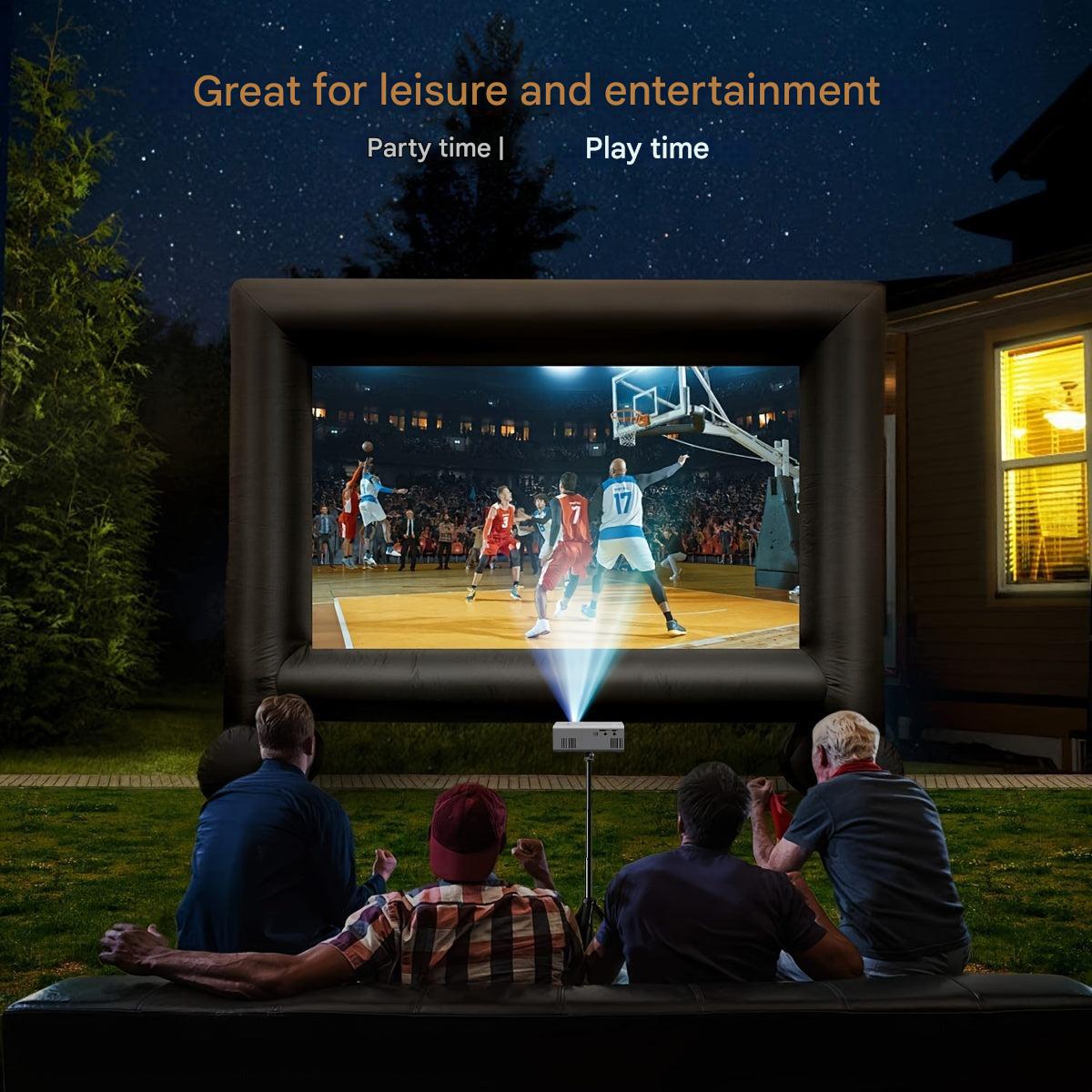 Portable HD Mini Projector 3000 Lumens LED Home Theater Display for Movies Gaming Presentations HDMI USB Compatible 80-Inch Screen Indoor