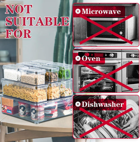 Fridge Organizer Set | Stackable BPA-Free Refrigerator Organizer Bins for Efficient Food Storage