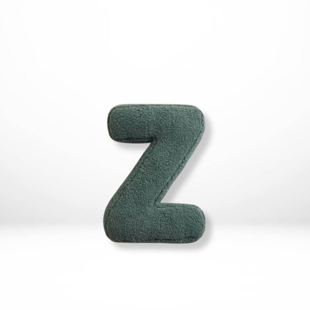 Letter-Shaped Velvet Throw Pillow — Personalized Initial Cushion for Couch, Bed & Nursery Décor