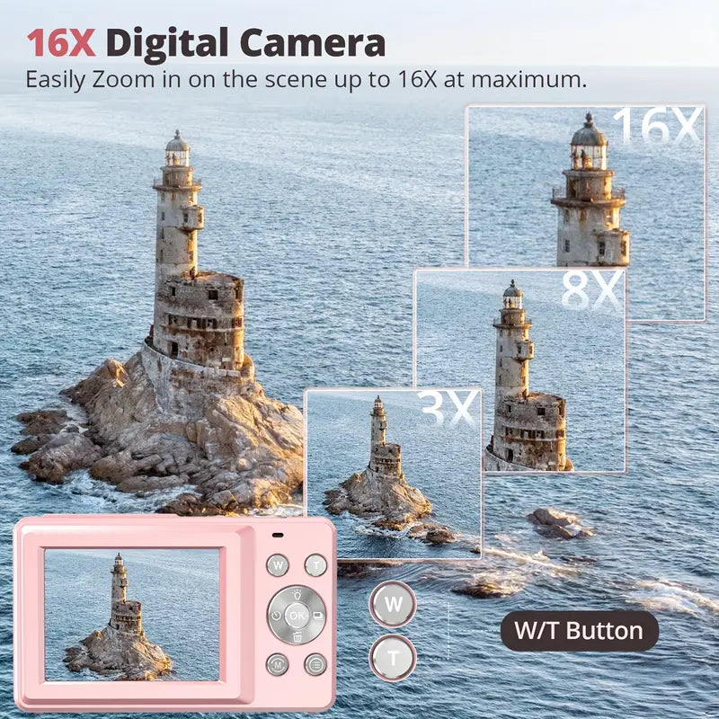 SnapEra | Compact Retro Camera with 1080P Video Recording | Lightweight Design for Easy Portability