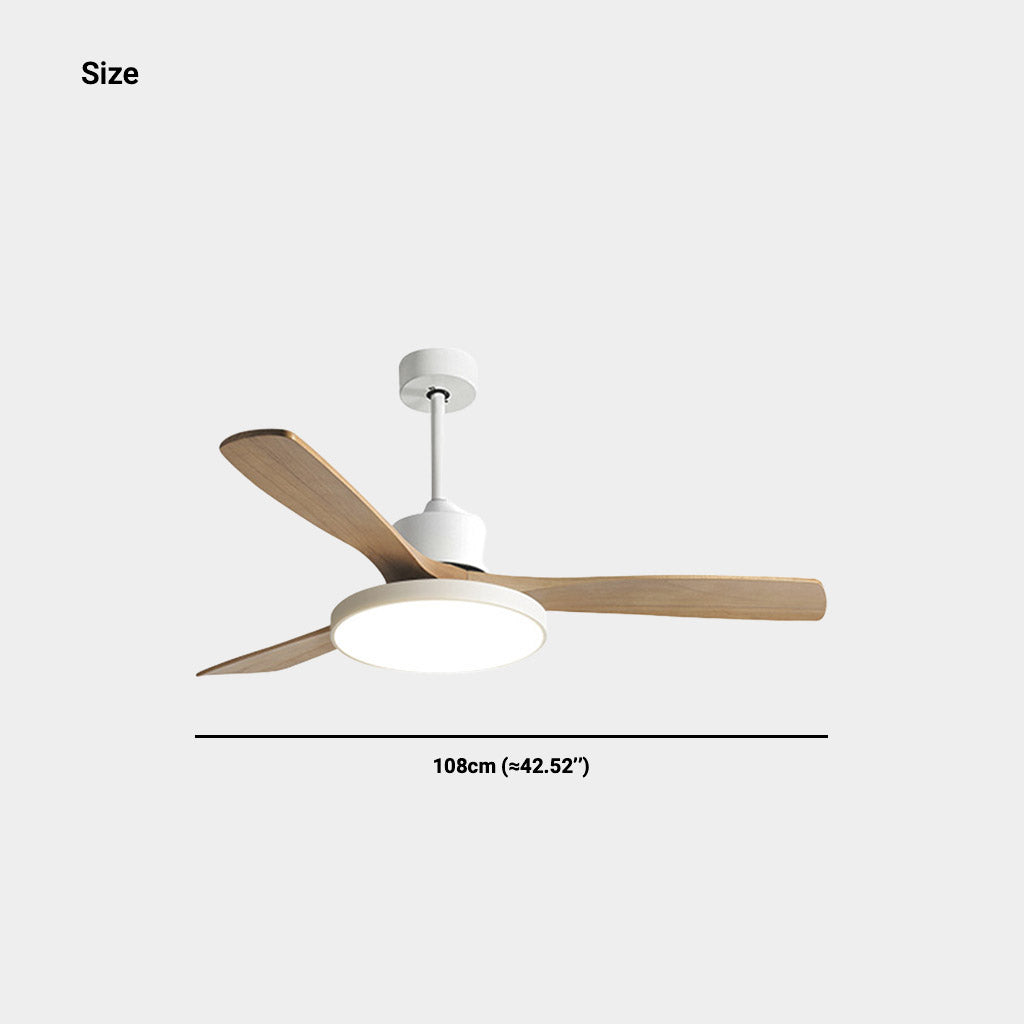 Low Profile Ceiling Fan with LED Light 36 inch Remote Control Whisper Quiet DC Motor Wood Blade for Bedroom Living Room Dining Room Semi Flu