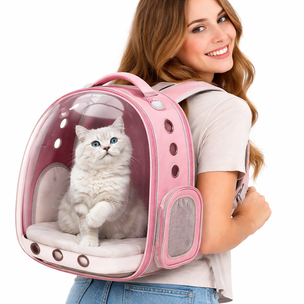 TravelMate | Cat Carrier Backpack with Ventilation Mesh | Comfortable Design for Safe and Easy Pet Travel