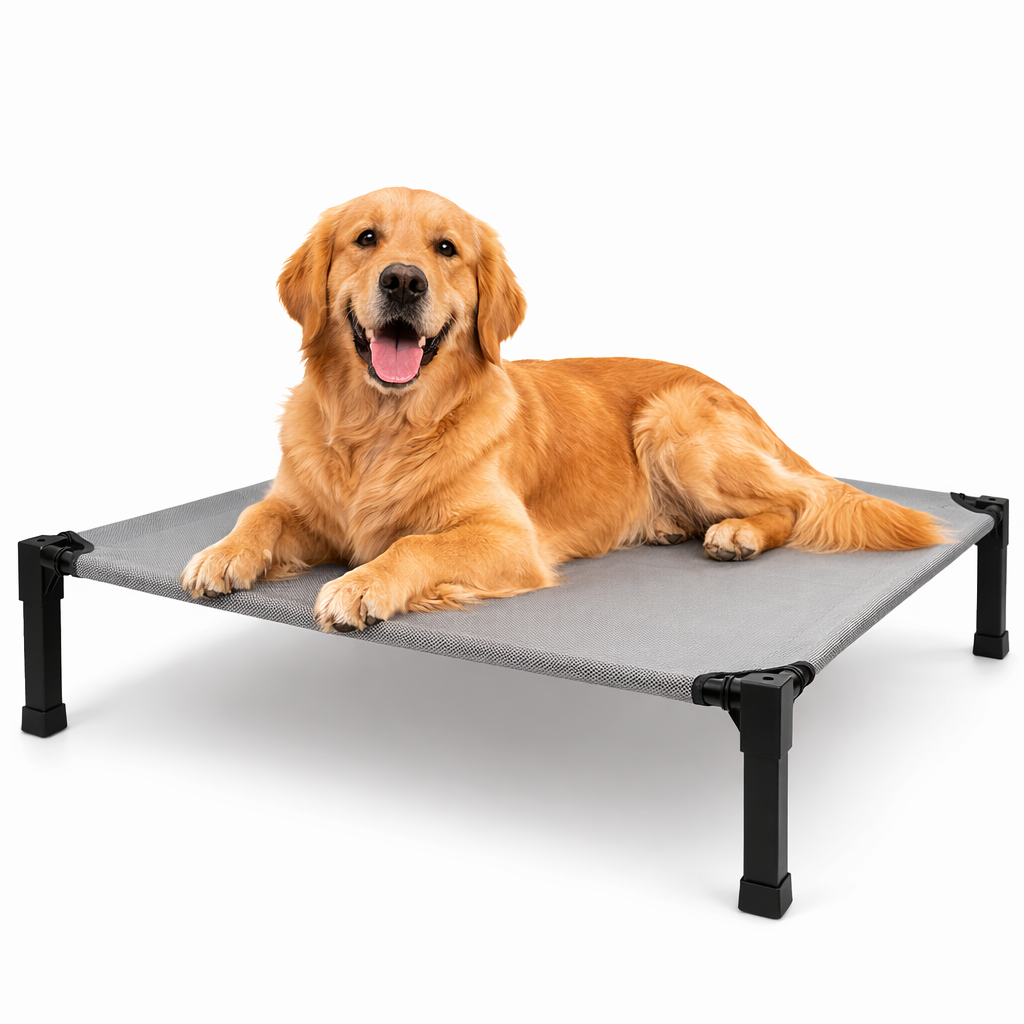 Comfort Haven | Elevated Dog Bed with Chew-Proof Design | Portable Cot for Year-Round Comfort