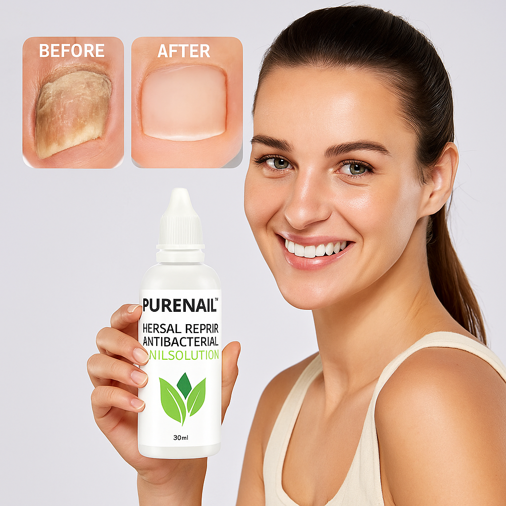 Herbal Nail Treatment Solution – Strengthens, Repairs & Protects Nails – 1 fl oz Antibacterial Formula for Fingernails & Toenails