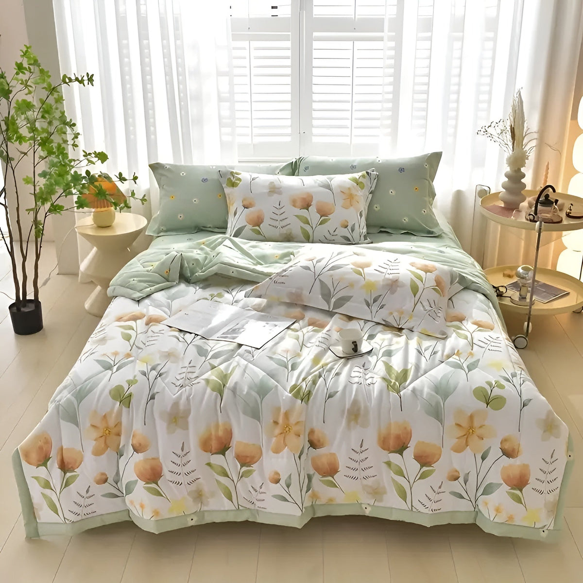 Cooling Blanket for Bed with Soft Cotton Fabric | Lightweight & Breathable for Hot Sleepers