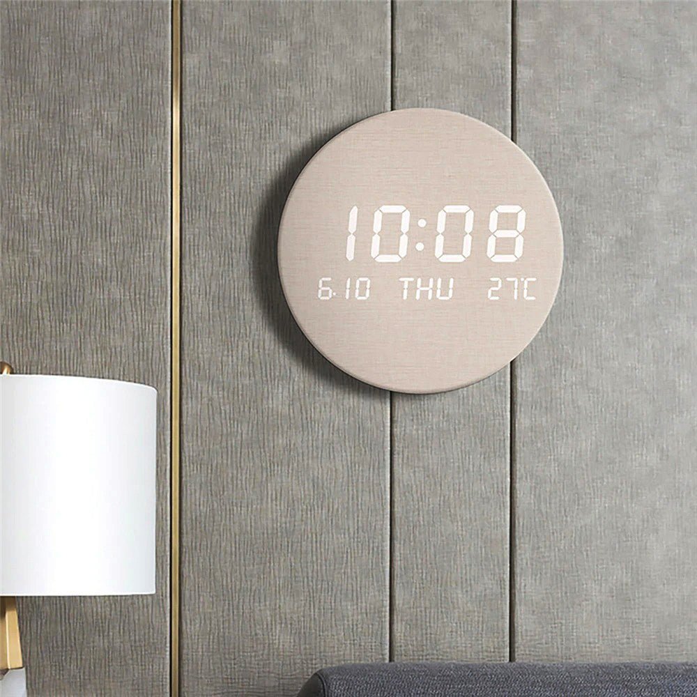 Minimalist Collection | Digital Wall Clock with Clear Display | Scandinavian Decor for Modern Interiors