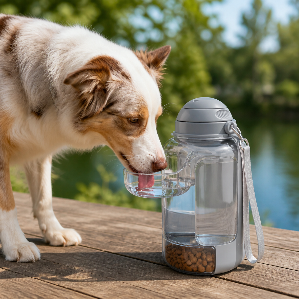 Ortekor 2-In-1 Leak-Proof Dog Water Bottle