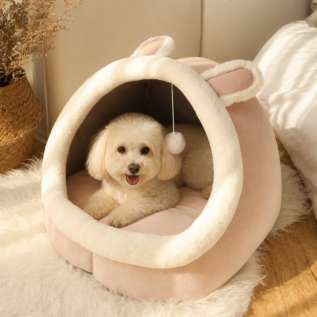 Ortekor Breathable High-Rebound & Detachable Washable Cat Cave Bed