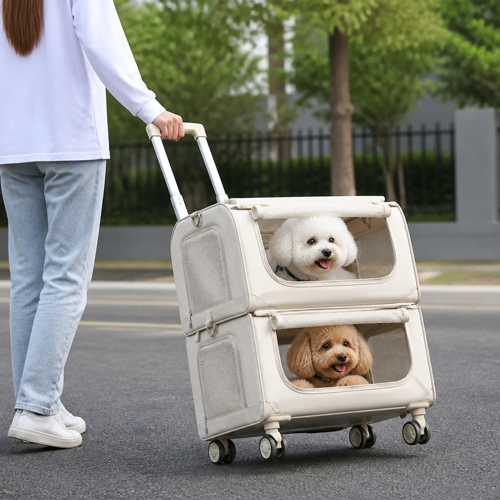 Ortekor Double-Decker Convertible Wheeled Travel Carrier