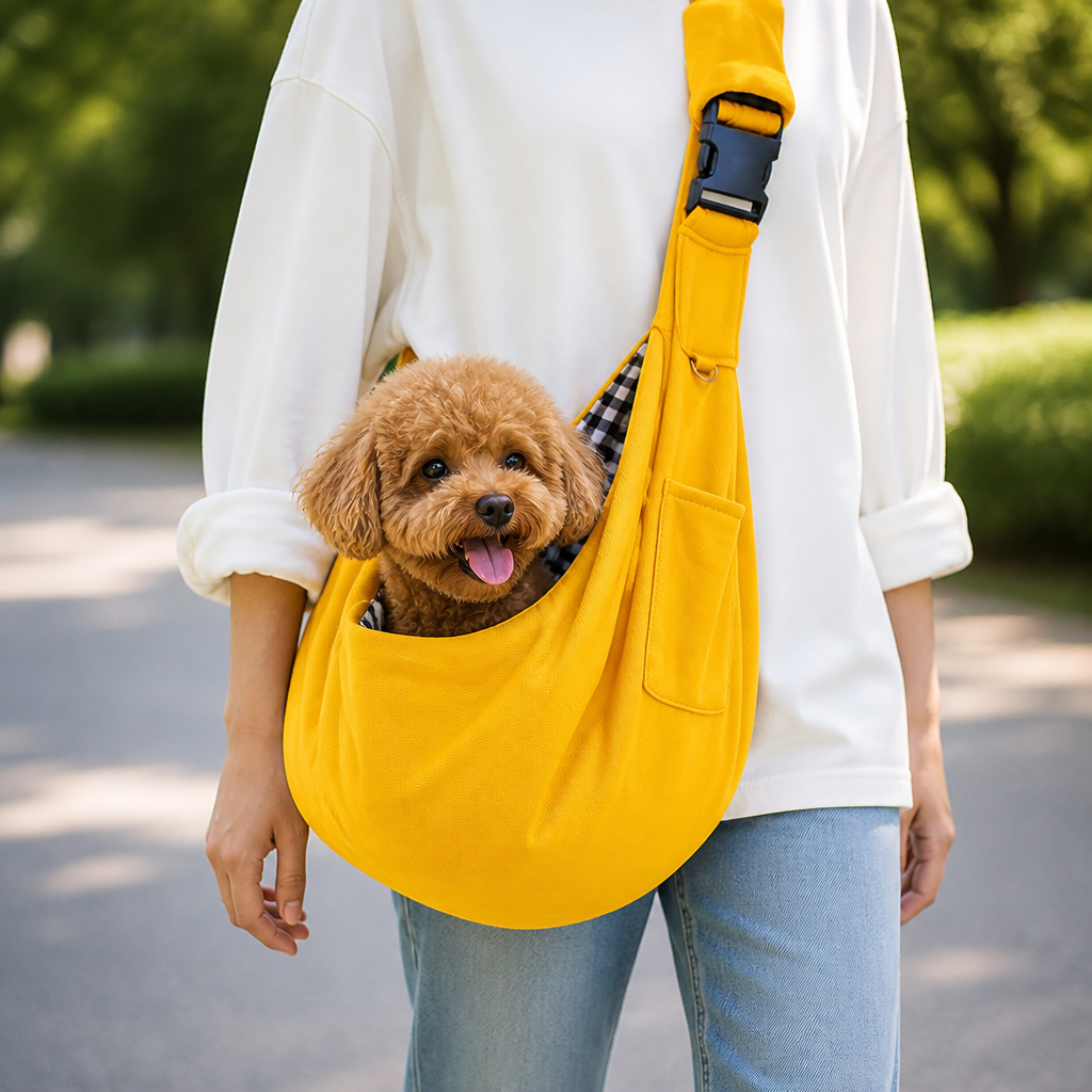 Ortekor Ergonomic Hands‑Free Crossbody Pet Sling Carrier (Fits Pets Up To 14.3 lb)