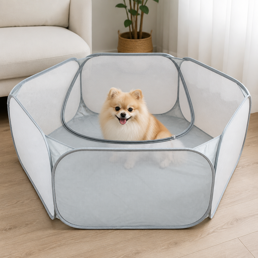 Ortekor Foldable Zipper Top Pet Playpen