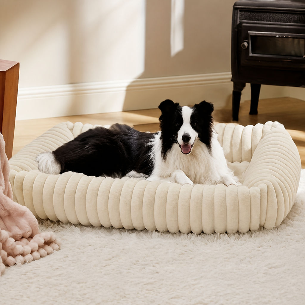 Ortekor Orthopedic High-Resilience Plush Dog Bed (Hand-Washable)