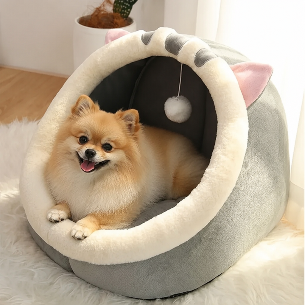 Ortekor Plush & Insulated Pet Cave Bed