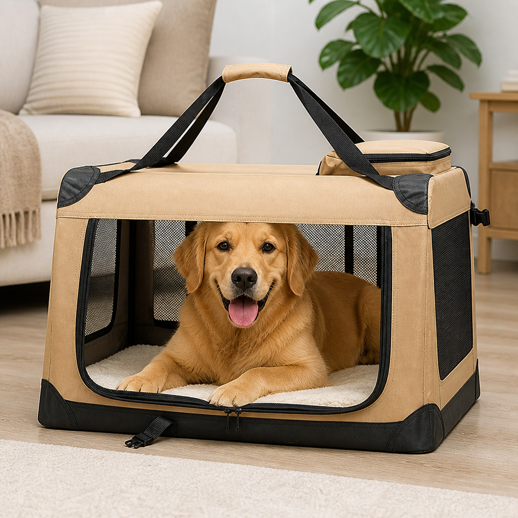 Ortekor Soft-Sided 3-Door Foldable Travel Carrier (Includes Mat & Straps)