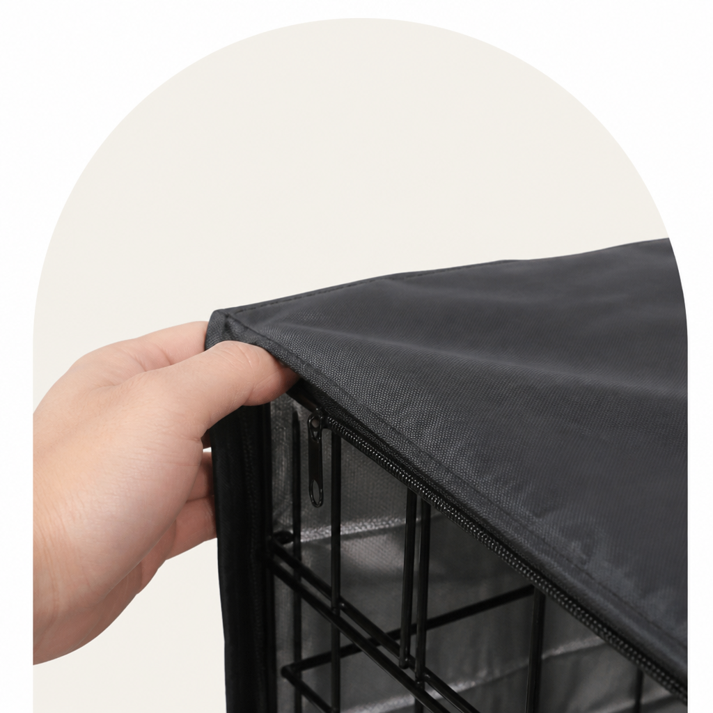 Ortekor Waterproof Silver-Coated Crate Cover (Double-Door Ventilation)