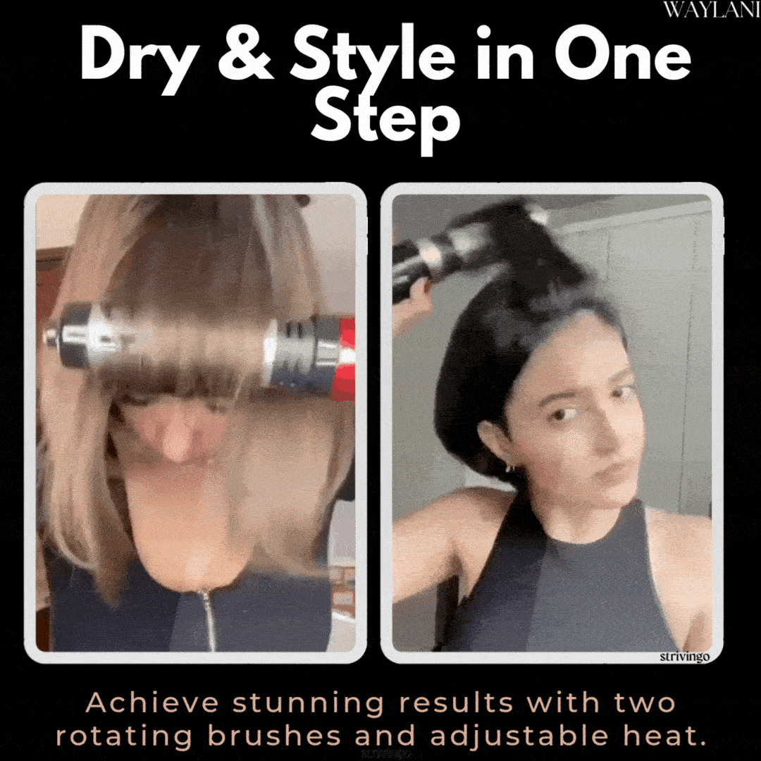 3-in-1 Hair Dryer and Styler with Adjustable Temperature | Effortless Curls and Waves at Home