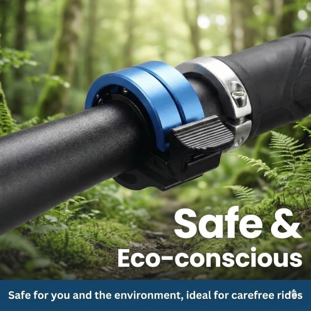 Small Slim Cycling Bell, Sleek Aluminum Finish