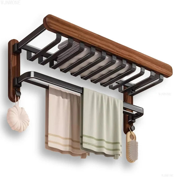WOODFOLD – Foldable Walnut Towel Rack