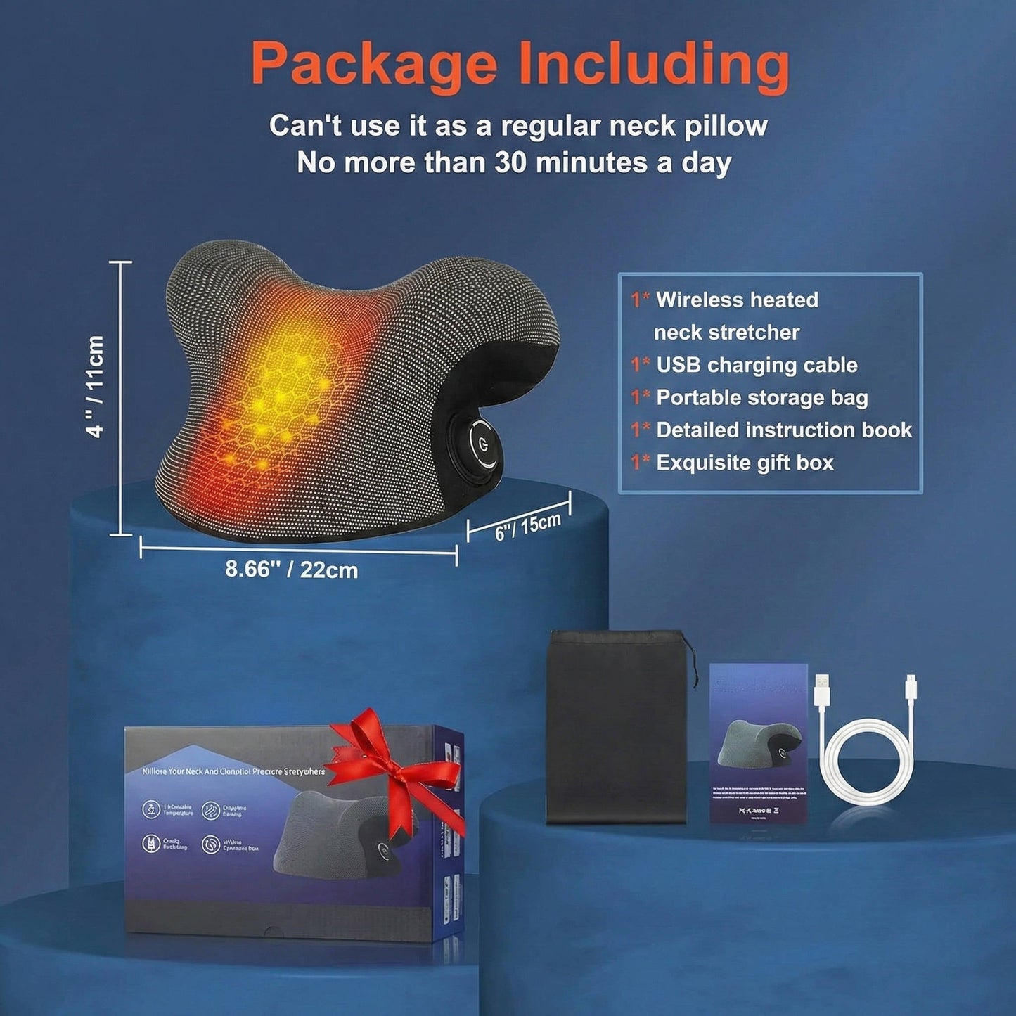 Warm Neck Massager with Adjustable Heat Settings