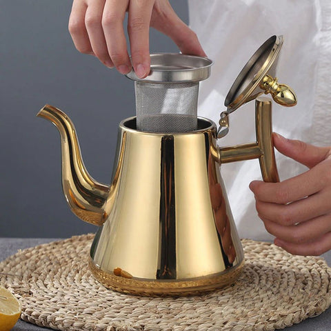 Stovetop Kettle Stainless Steel Tea Kettles, Hot Water Kettle for Induction Cooktop with Built In Filter, Fast Boiling