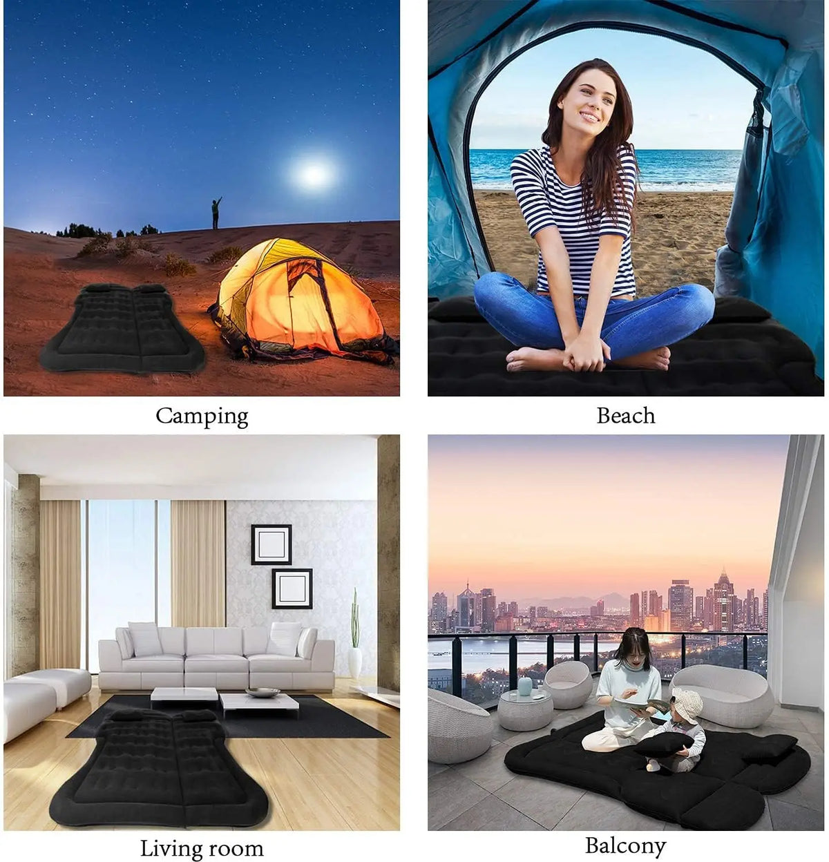ComfortNest | Portable Inflatable Car Mattress with Sturdy Design | Foldable Bed for Travel and Outdoor Use