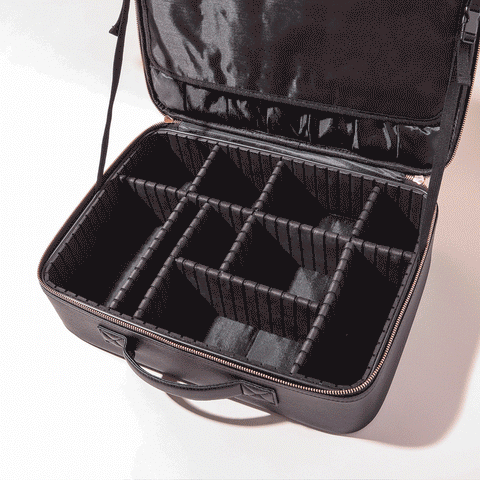 AURAMIR – Portable Makeup Bag with LED Mirror and Adjustable Brightness for Travel and Daily Use