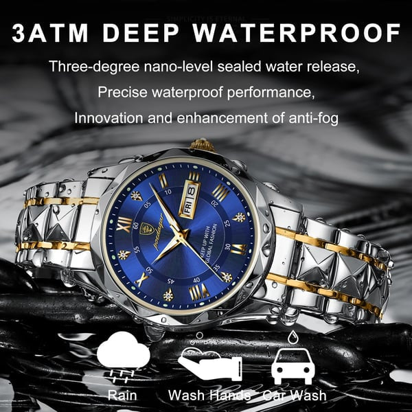 Premium Men's Water Resistant Watch with Glow Dial