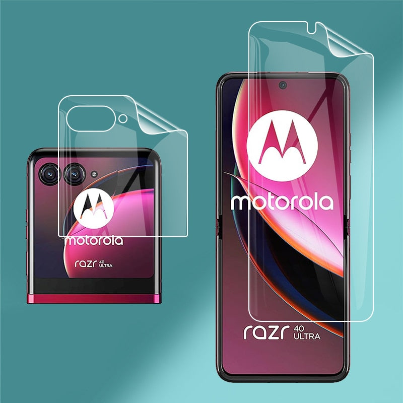 Dual Hydrogel Screen Guards for Foldable Razr Phones – Inner & Outer Display Protection Set