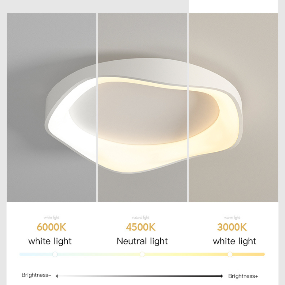 Flush Mount LED Ceiling Light Dimmable with Remote 16-20 Inch Round White Fixture for Bedroom Living Room Kitchen Modern Low Profile 3.5 Inc