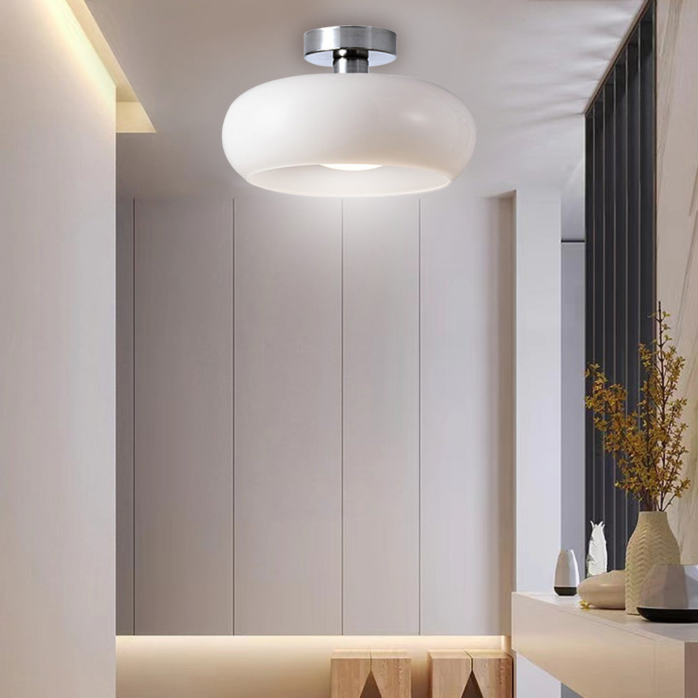 Hanging Dome Fixture 11-Inch Tinted Glass Hardwired Ceiling Drop Light for Kitchens Over Islands Bedrooms Breakfast Nooks Industrial Farmhou