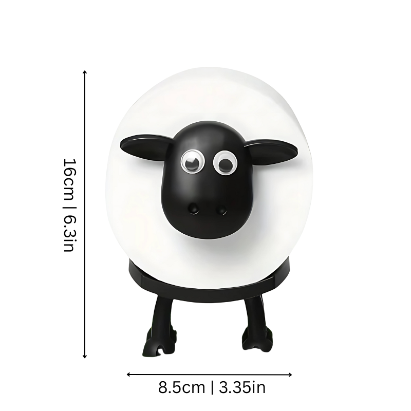Sheep Toilet Paper Holder Stand – Whimsical Bathroom Organizer Holds Multiple Rolls – Space-Saving Freestanding TP Storage Rack for