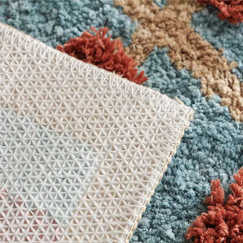 Mosaic Bath Mat - Soft Fabric, Non-Slip Design, Moroccan Pattern