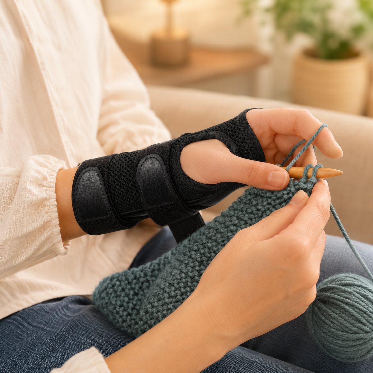 Adjustable Wrist Support Brace with Removable Splints for Left or Right Hand | Compression Stabilizer for Carpal Tunnel, Sprains &